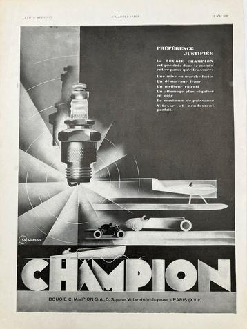 Bougies d'allumage Champion 1930