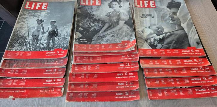 17 Life magazine 1945/46/47/50, Livres, Journaux & Revues, Enlèvement