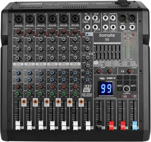 10-Kanaals Mixer 99 Effecten 7Band EQ Bluetooth Studio Audio, Muziek en Instrumenten, Microfoons, Zo goed als nieuw, Studiomicrofoon