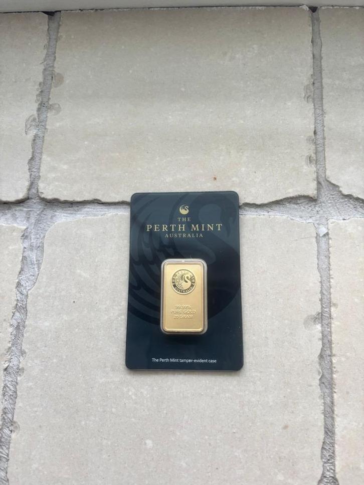 The perth mint 20 gram goudbaar, Postzegels en Munten, Edelmetalen en Baren, Goud, Ophalen of Verzenden