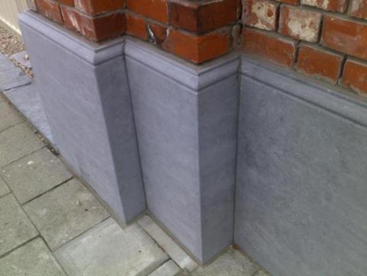 Plinthes de soubassement SUR MESURE en Pierre bleue de Belgi, Doe-het-zelf en Bouw, Plinten en Afwerking, Nieuw, Plinten, Hardsteen