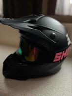 Mat zwarte crosshelm met bril, Motoren, Kleding | Motorhelmen, S, Dames, Tweedehands, Ophalen