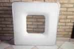 HOOGWAARDIGE VIERKANTE WAND OF PLAFONDLAMP 75 CM X 75 CM, Ophalen of Verzenden, Zo goed als nieuw, Metaal, MODER * DISIGN * RETRO *