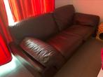 15 € zetel in leer tweezit en driezit, Huis en Inrichting, Ophalen, Gebruikt, Rustiek, Leer