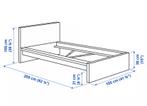 IKEA bed wit 90/200 eenpersoons, Bois d'échafaudage, 90 cm, Une personne, Enlèvement