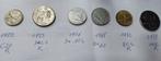 6 x  Italiaanse Munten van 1922 tot 1979, Ophalen of Verzenden, Italië, Setje