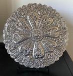 Schitterende antieke ronde zilveren spiegel van Turkse oorsp, Ophalen of Verzenden, Zilver