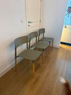4 keukenstoelen (by boo) botanic green, Huis en Inrichting, Stoelen, Ophalen, Gebruikt, Overige kleuren, Hout