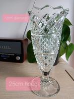 Vintage look vaas glas., Glas, Ophalen of Verzenden, Zo goed als nieuw