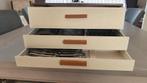 12 delig bestek met koffer, Huis en Inrichting, Keuken | Bestek, Ophalen, Zo goed als nieuw, Inox of Chroom, Bestekset