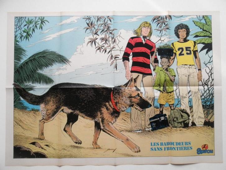 Poster Spirou 2361 - Les baroudeurs - 14/07/1983 - Neuf, Boeken, Stripverhalen, Nieuw, Eén stripboek, Ophalen
