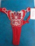 Sexy string met vlinder rood (NIEUW), Geen merk, Ophalen of Verzenden, Rood, String