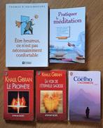 5 livres:bonheur;méditation;Khalil Gibran ;Coelho, Enlèvement ou Envoi, Méditation ou Yoga, Utilisé, Autres types
