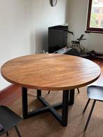 Ronde houten Eet tafel, Huis en Inrichting, Klassiek, Rond, Zo goed als nieuw, Vier personen