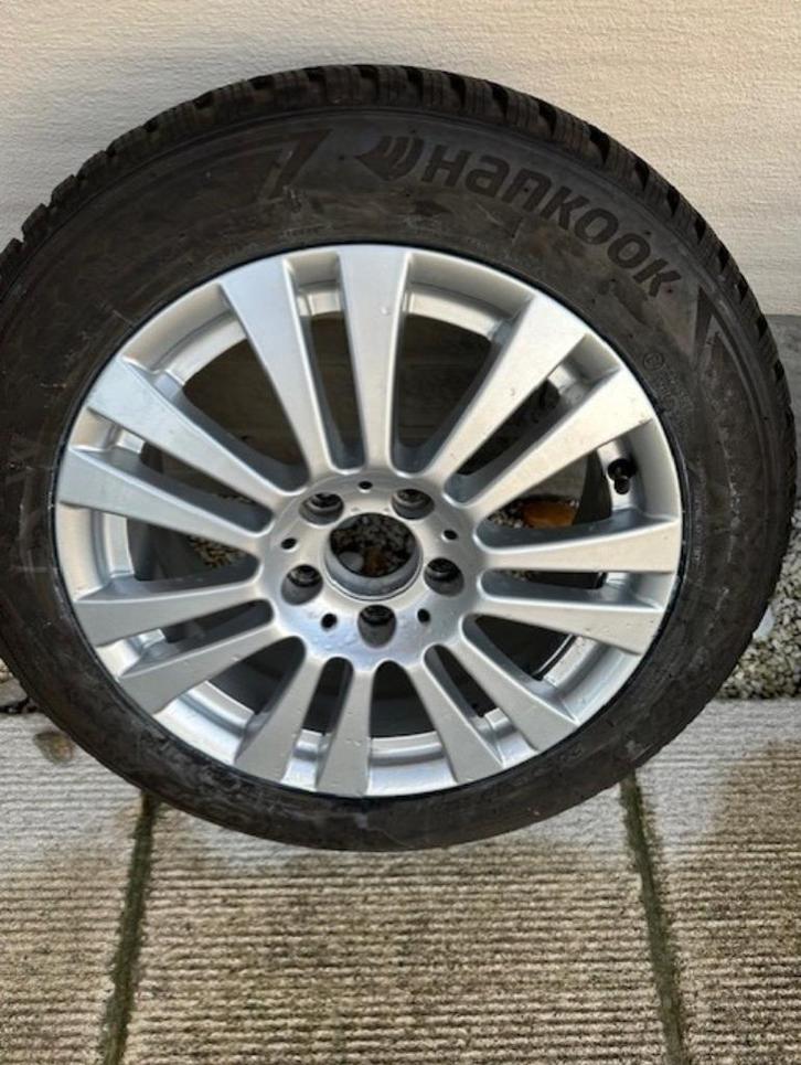 16" Mercedesvelgen + banden, zo goed als nieuw, Auto-onderdelen, Banden en Velgen, Banden en Velgen, Winterbanden, 16 inch, 205 mm