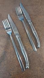 Set pour 2 pers. 2 fourchettes + 2 couteaux Laguiole, Maison & Meubles, Cuisine | Couverts, Enlèvement, Utilisé