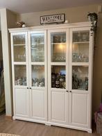Vitrinekast in witte kleur (zonder inhoud), Huis en Inrichting, Ophalen, 200 cm of meer, 150 tot 200 cm, Landelijk