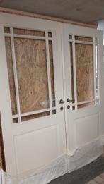 Landelijke dubbele binnendeur met scharnieren en klinken, Doe-het-zelf en Bouw, Deuren en Vliegenramen, Ophalen, Binnendeur