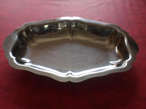 Plat inox 18% 30,5 X 20 X 3,8 cm. Vintage, Huis en Inrichting, Keuken | Servies, Gebruikt, Overige typen, Overige stijlen, Overige materialen
