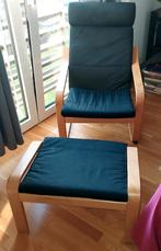 Fauteuil Ikea POANG et son repose-pieds., Maison & Meubles, Enlèvement, Utilisé, Bois