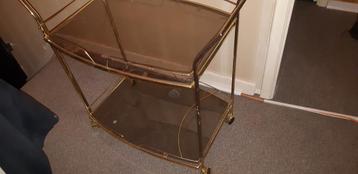 Chariot de service Bar Cart super cool des années 70. Dans u, Enlèvement, Comme neuf, Rond