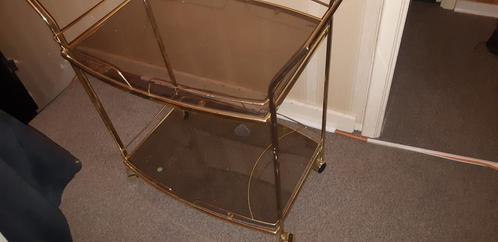 Supergave serveerwagen Bar Cart uit de jaren 70. In een mooi, Huis en Inrichting, Tafels | Salontafels, Zo goed als nieuw, Rond