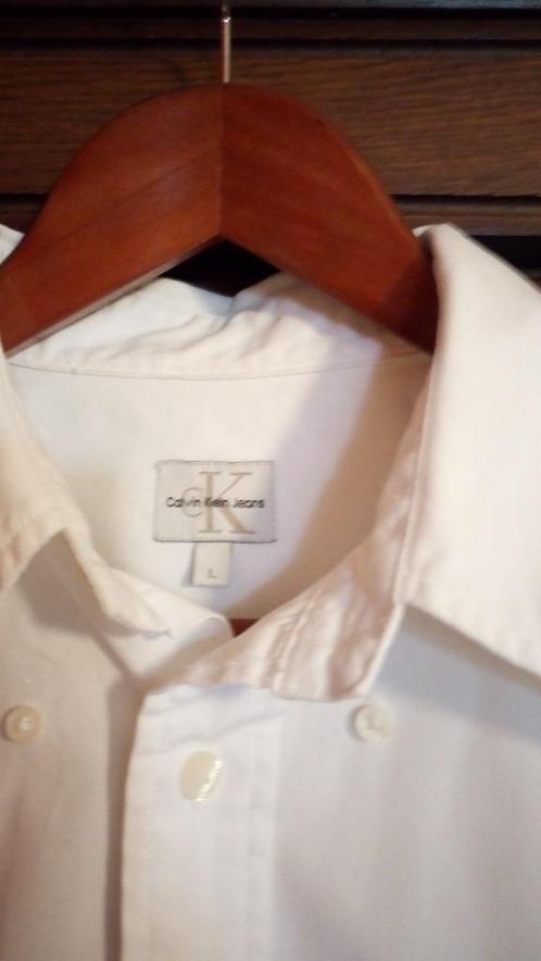 Calvin Klein Wit Overhemd, Kleding | Heren, Overhemden, Zo goed als nieuw, Halswijdte 41/42 (L), Wit, Ophalen of Verzenden