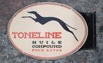 Toneline huile dubbelzijdig olie reclame bord vintage, Verzamelen, Merken en Reclamevoorwerpen, Ophalen of Verzenden, Gebruikt