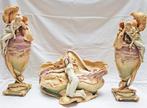2 vases et jardinière Art Nouveau - Amphora Riessner., Enlèvement ou Envoi