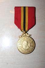 gouden medaille Leopold II, Verzamelen, Ophalen of Verzenden, Landmacht, Lintje, Medaille of Wings
