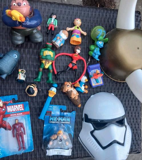 Groot Lot speelgoed figuren oa Disney, Marvel Lilo en Stitch, Kinderen en Baby's, Speelgoed | Actiefiguren, Gebruikt, Ophalen of Verzenden