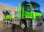 Mercedes Arocs  3243 met open laadbak en kraan Hiab 232.5  2, Autos, Camions, Achat, Euro 6, Entreprise, 2 places