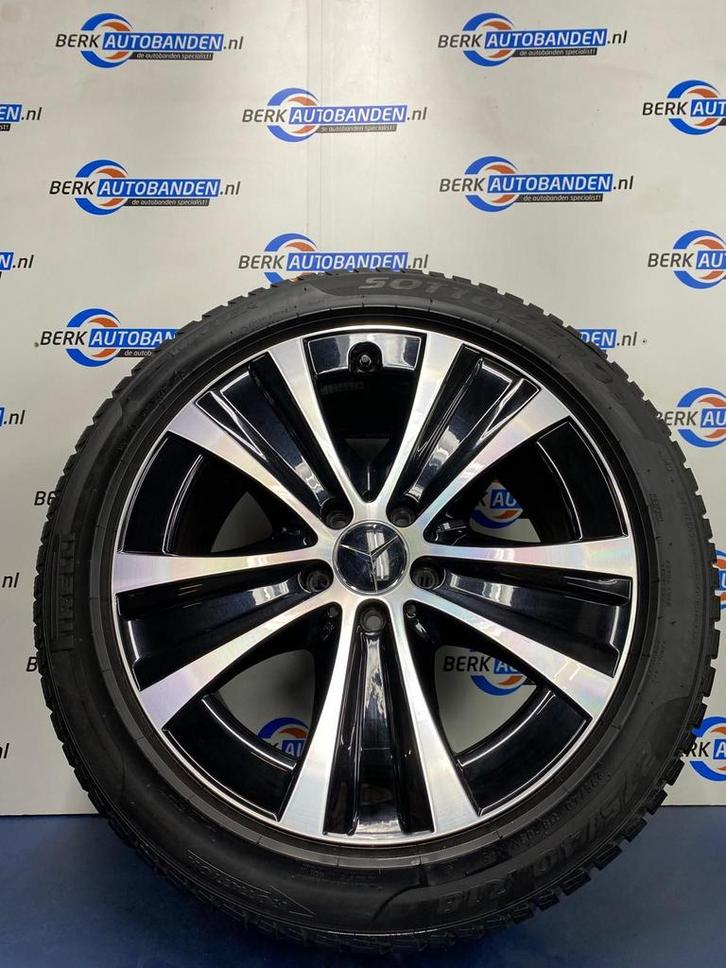 Originele 18 Inch Mercedes breedset E Klasse met winterbande, Auto-onderdelen, Banden en Velgen, Velg(en), Personenwagen, Gebruikt