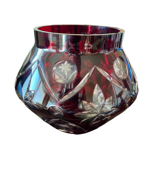 Vase Pique Fleurs en Cristal : Bohème ou Val Saint Lambert, Antiquités & Art, Antiquités | Verre & Cristal, Enlèvement ou Envoi