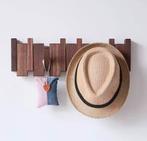 Wandkapstok van donker hout - 6 haken, Huis en Inrichting, Woonaccessoires | Kapstokken, Ophalen, Nieuw