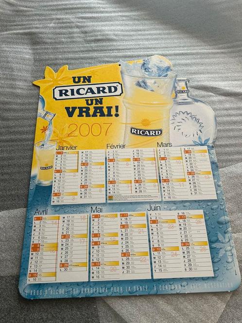 Calendrier Ricard 2007. État neuf., Collections, Marques & Objets publicitaires