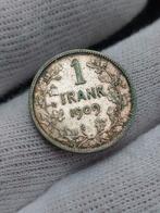 Piece de monnaie /1 Franc /Leopold II / 1909 /VL/Belgique, Argent, Enlèvement ou Envoi, Monnaie en vrac, Argent