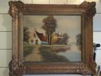 Te koop prachtig schilderij oud Hollands landschap., Ophalen of Verzenden
