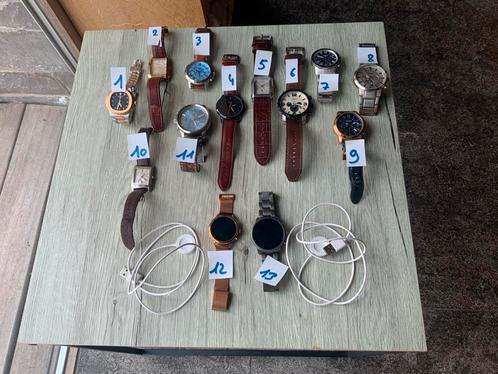 Set horloges, vooral Fossil, Handtassen en Accessoires, Horloges | Heren, Zo goed als nieuw, Polshorloge, Overige merken, Overige materialen
