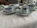 5 Prachtige tassen en schoteltjes, Huis en Inrichting, Keuken | Servies, Ophalen, Gebruikt, Porselein, Kop(pen) en/of Schotel(s)