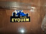Vintage sticker rallyauto Eyquem bougies, Verzamelen, Ophalen of Verzenden, Gebruikt, Auto of Motor