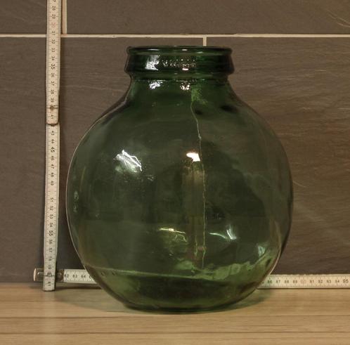 Viresa grote vaas in groen glas, Huis en Inrichting, Woonaccessoires | Vazen, Zo goed als nieuw, Groen, Minder dan 50 cm, Glas