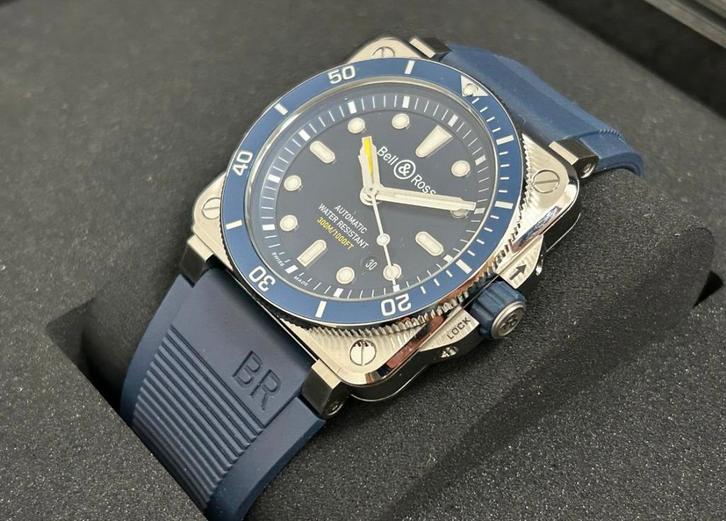Bell & Ross - Diver Blue BR03-92, Handtassen en Accessoires, Horloges | Heren, Ophalen
