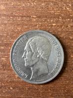 Belgische Munt 5 frank Leopold I - 1852, Postzegels en Munten, Munten | België, Zilver, Zilver, Losse munt, Verzenden