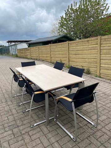 Vergadertafel + 6 stoelen Sedus, Salle de réunion ou de Présentation, Enlèvement, Utilisé, Table