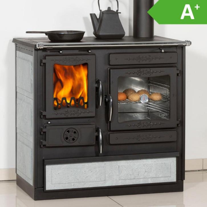 Gietijzer Houtfornuis Alhena Speksteen, Huis en Inrichting, Keuken | Keukenelementen, Nieuw, Minder dan 100 cm, 50 tot 100 cm