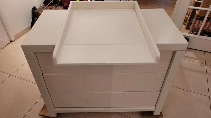 Table à langer, commode et rallonge Quax, Enfants & Bébés, Chambre d'enfant | Commodes & Armoires, Utilisé, Commode, Moins de 90 cm