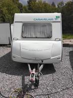 caravanes 400 avec auvent, Caravans en Kamperen, Caravans, Vast bed, Uitbouw voortent, Particulier, Caravelair