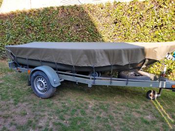 Alluminium boot linder 2,55 plus trailer, Enlèvement, Comme neuf