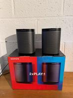 Paar Sonos Play:1 luidsprekers zwart – perfecte staat, Audio, Tv en Foto, Luidsprekerboxen, Ophalen of Verzenden, Zo goed als nieuw